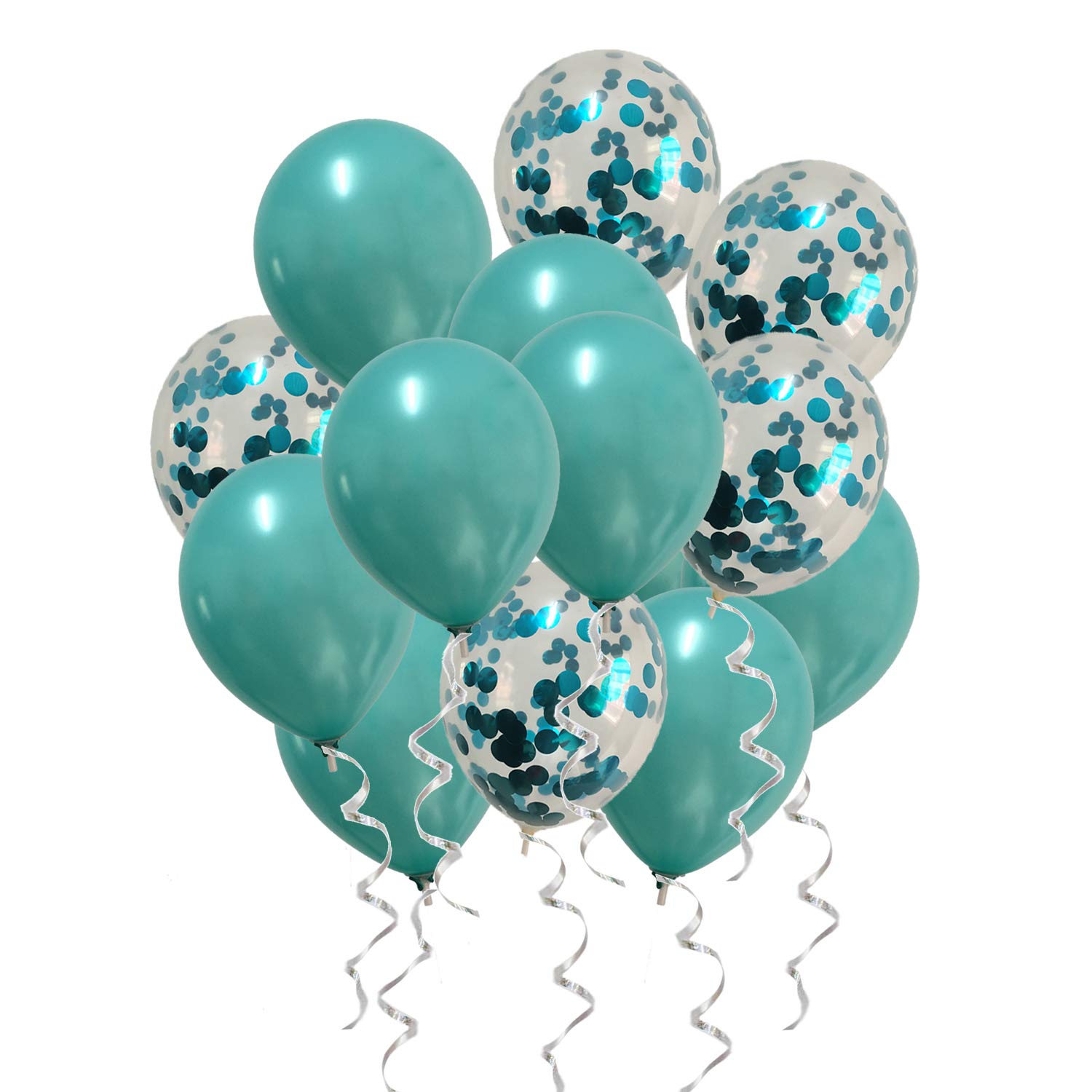 Party Supplies Metallic Teal Balloons Confetti Turquoise Balloons