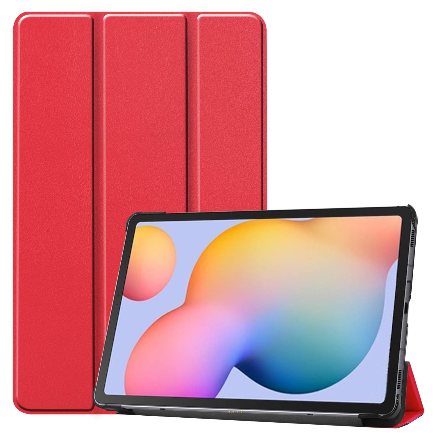 YGoal Case For Galaxy Tab S6 Lite 10.4 Premium Slim Folio Case Cover with Multi-angle Stand for Samsung Galaxy Tab S6 Lite 10.4 P615/P610 2020, Red