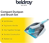 Beldray LA049254 Dustpan and Brush Set Grey Blue Ergonomic Handle view 2