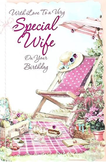 Moglie Biglietto Di Auguri Di Buon Compleanno Fiori Rosa Make Up Borsetta 27 3 X 17 8 Cm Amazon It Casa E Cucina