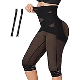 RDSIANE Capri Leggings for Women Tummy Control Shapewear Pants Thigh Slimmer Butt Lifting Leggings With Straps
