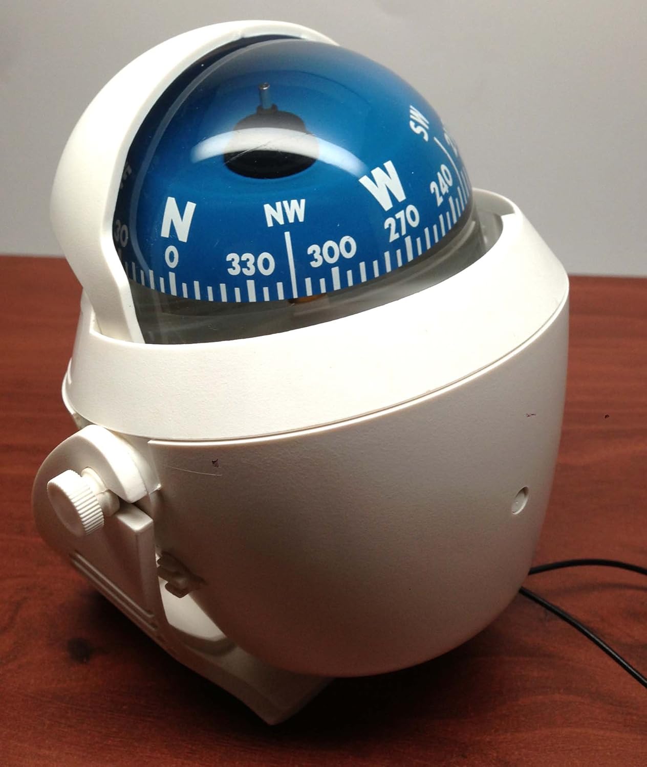 Marine Boat Nautical Sport White Lighted Compass with Bracket Visible LUBER LINE : Sports & Outdoors
