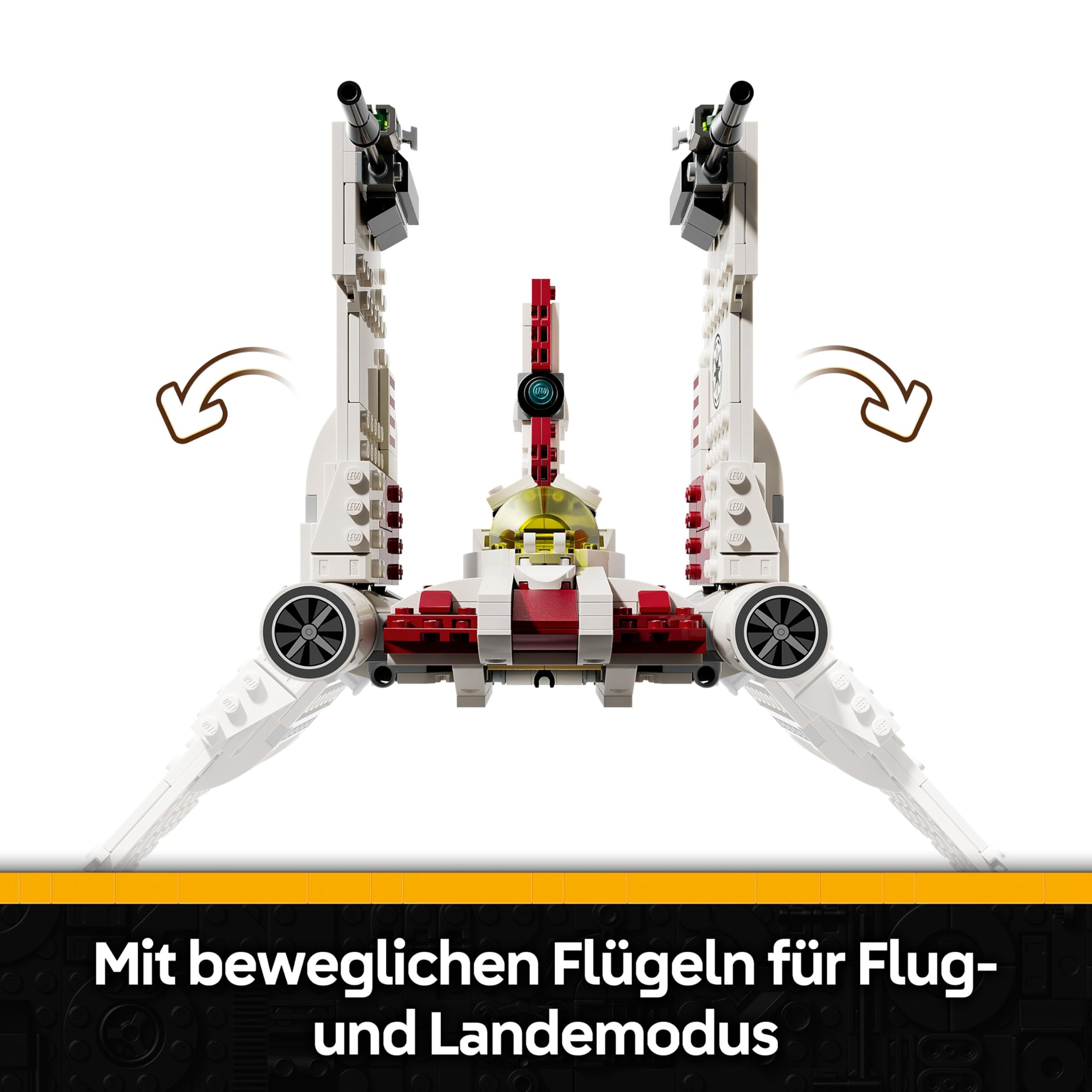 LEGO Star Wars: The Clone Wars V-19 Torrent-Sternjäger - Kreatives Spielzeug mit Minifiguren und Lichtschwert - Geschenk für Kinder - Modellbau für Mädchen und Jungen ab 9 Jahren - 75432 3