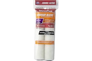 Wooster RR304-6 1/2 Jumbo-Koter Mohair 1/4" 2-Pack Paint Rollers, 6-1/2-Inch, 6.5 Inch, No Color