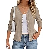 LILLUSORY Womens Cardigan Sweaters Long Sleeve Casual Lightweight Button Down V-Neck Fall Clothes 2026