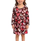 Toddler Girl Heart Pattern Outfit Dress Kids Love Heart Ruffle Boutique Party Dress Spring Summer Clothes Dress