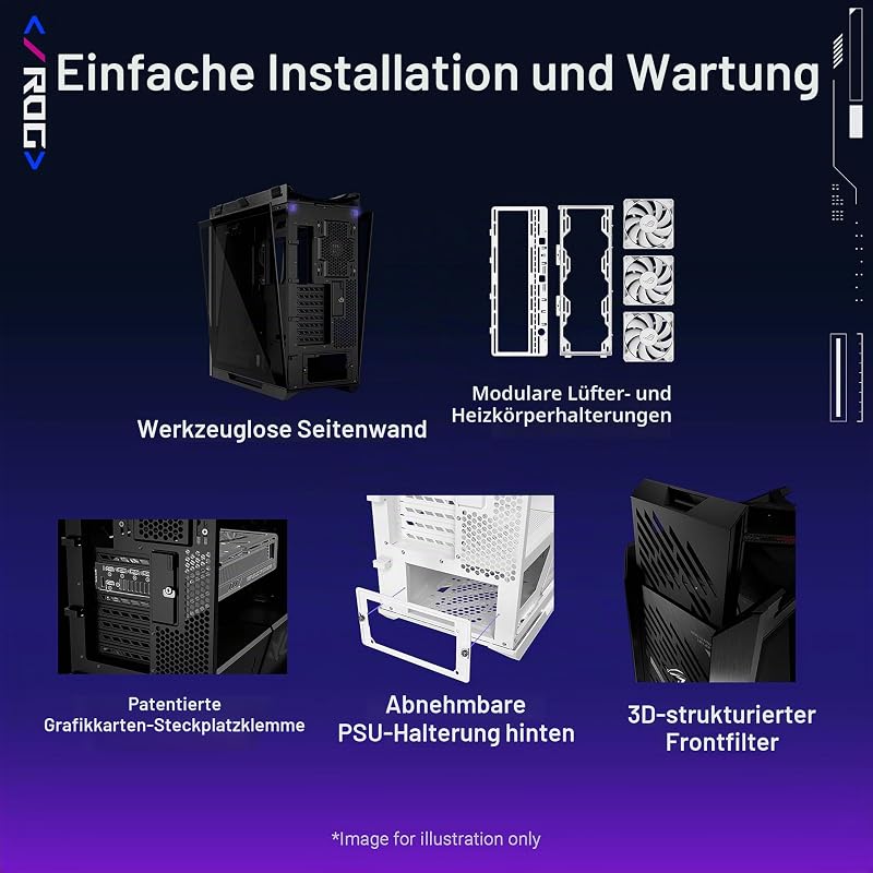 ROG Strix Helios II EATX Mid-Tower White Gaming PC Gehäuse | Weiß