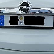 Hightecpl Kennzeichenhalter 2er Set Schwarz - Witterungsbeständig & Waschstraßenfest