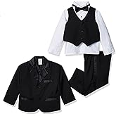 Joey Couture Little Boys' Little Tuxedo No Tail Suit