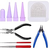 SHANGNIULU Wire Wrapping Jewelry Making Kit with Mandrels, Bending Jig, Pliers,Wires Shaping Tools Jig for Wire Crafting and Jewelry Making (9PCS)