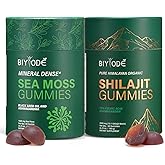Bundle of Himalayan shilajit & sea Moss Gummies – 3000 mg shilajit, sea Moss 1600mg ksm 66 ashwagandha, no Added Sugar, lab Tested, 75%+ fulvic Acid, 92+ Minerals, All One Supplement(1 Package).