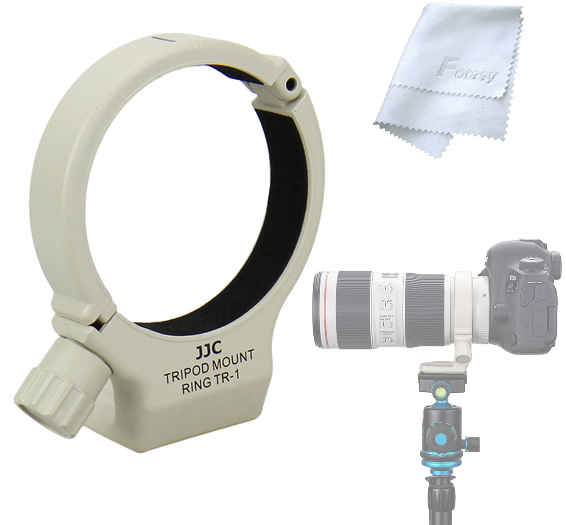 JJC Tripod Collar Mount Ring Replaces Canon Tripod Ring A2, for Canon