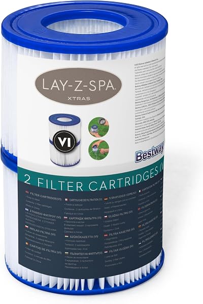 Bestway Lay-Z-Spa Filter Cartridge VI Twin Pack for All Models