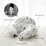 Momcozy Nursing Pillow Ergonomic Breastfeeding Support Ink Wash Leaves view 6