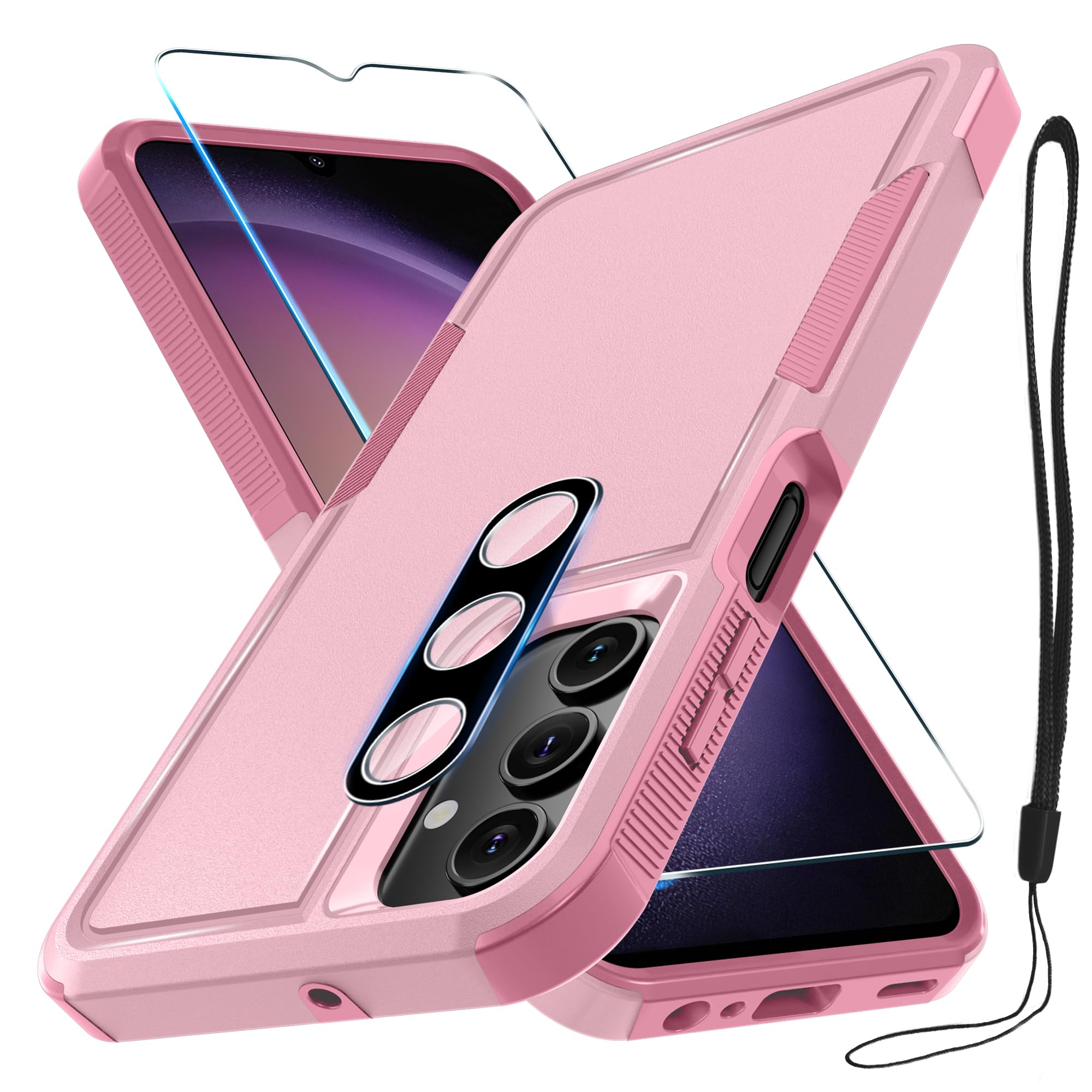RMOCR Case for Samsung Galaxy A16 5G,Full Body Heavy Duty Cover,Cute Pink