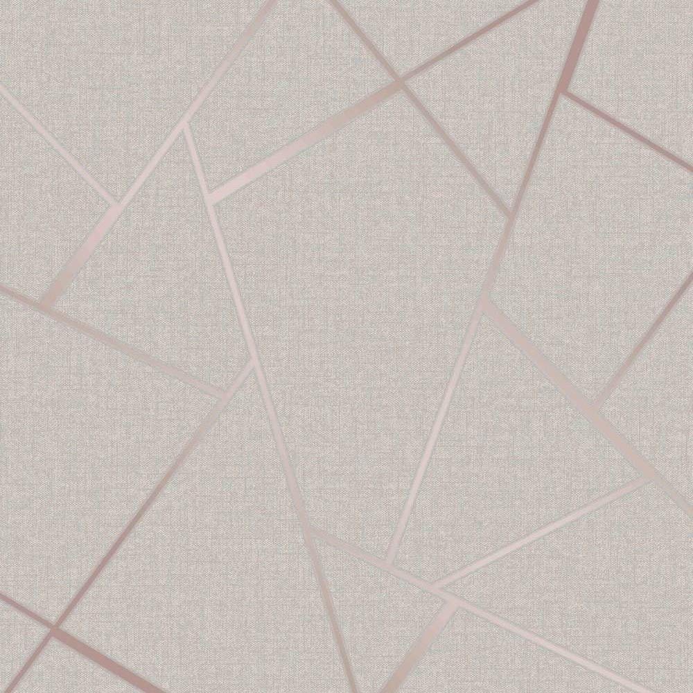 Fine Décor FD42282 Quartz Fractal Wallpaper, Rose Gold (Color May Vary)