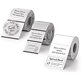 NIIMBOT Thermal Label Maker Tape Set, Compatible for NIIMBOT B1 B21 B31 B4 Label Printer, Thermal Paper 3-Roll,Include 50×30mm,40×30mm Clear,50×50mm Clear