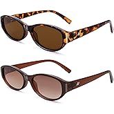 NULOOQ Retro Narrow Oval Sunglasses for Women 90s Trendy Vintage Small Cat Eye Sun Glasses