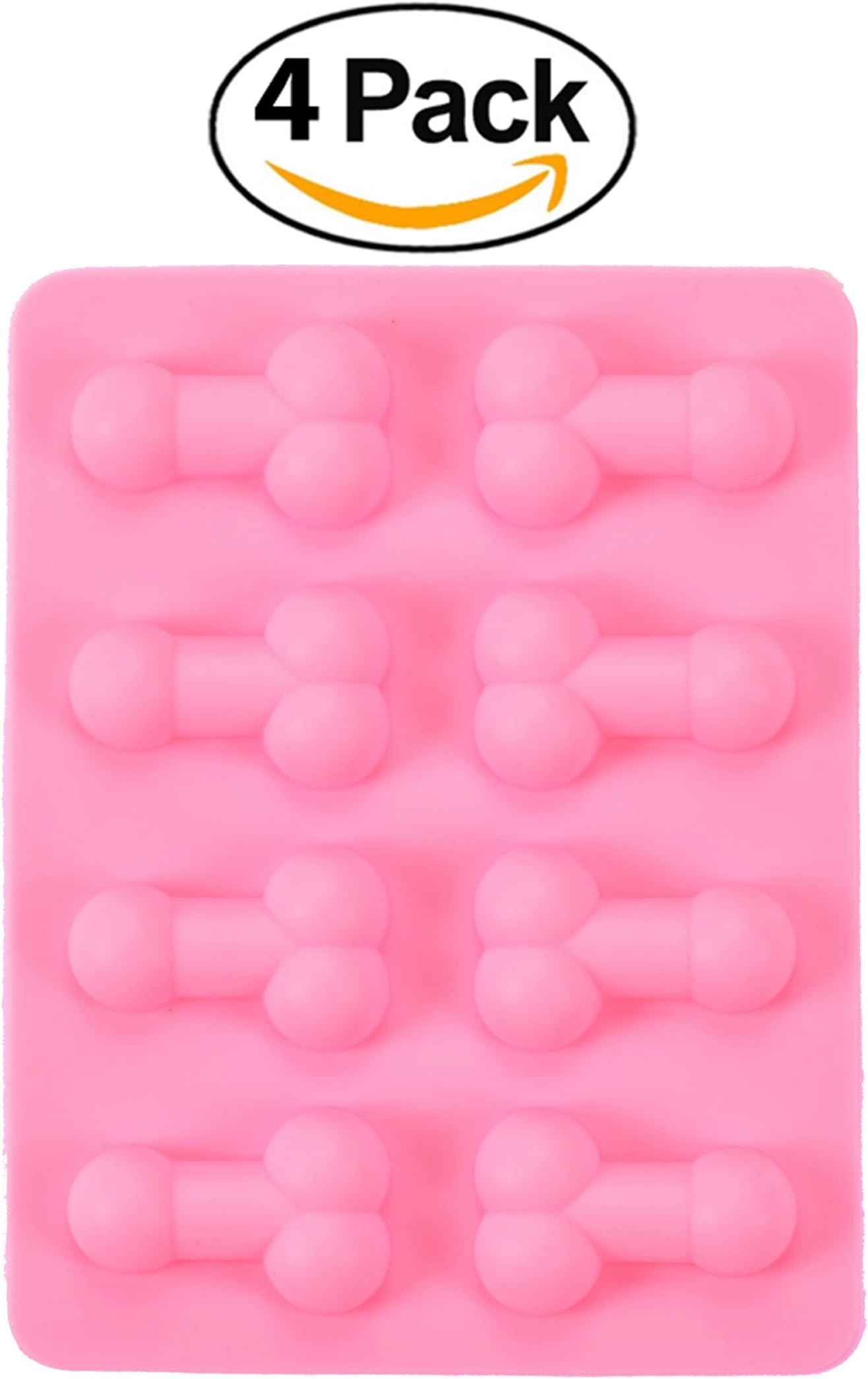 Bachelorette4Ever Silicone Pecker Tray ice- Candy Mold- Pack of 4 for bachelorette Party (CLEARANCE SALE)