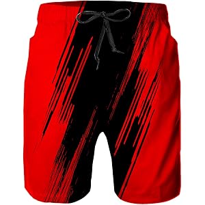Zhitrading Mens Swim Trunks with Mesh Lining,Quick Dry Swimsuit Board Shorts Beach Pants Swimwear Bathing Suits
