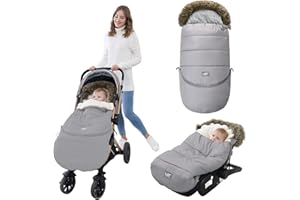 LAT LEE AND TOWN LAT Baby Warm Bunting Bag Universal,Extended and Removable,Stroller Sleeping Bag Cold Weather,Waterproof Toddler Footmuff
