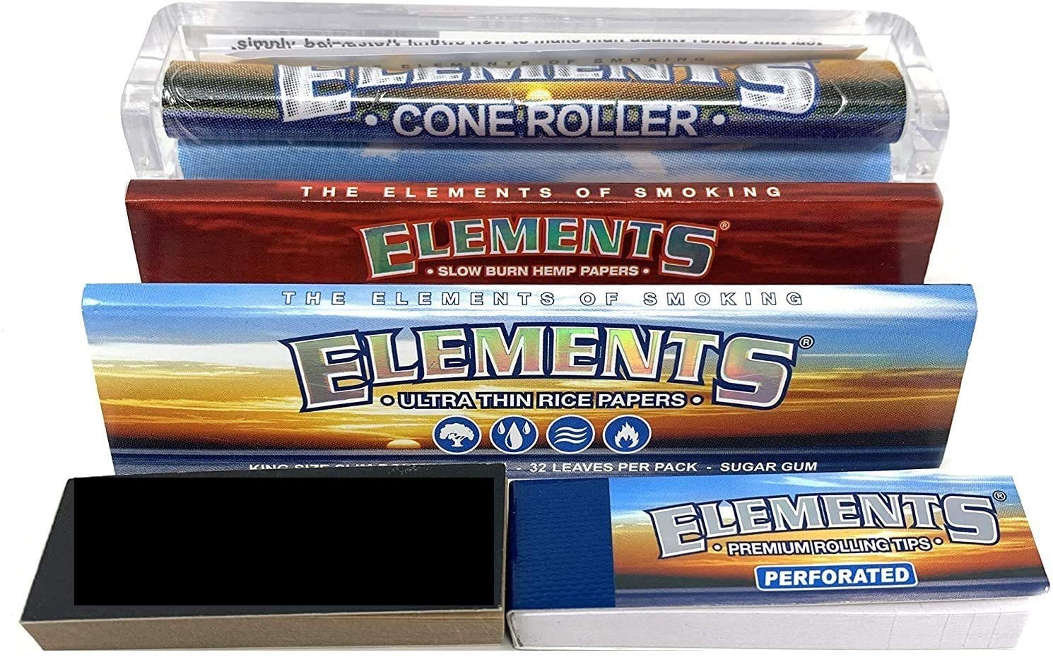 Reds Exclusive Elements King Size Cone Roller [Cigarette - Rolling - Travel] with Rolling Papers and Tips