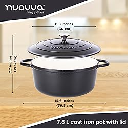 Cast Iron Dutch Oven with Lid – Non-Stick