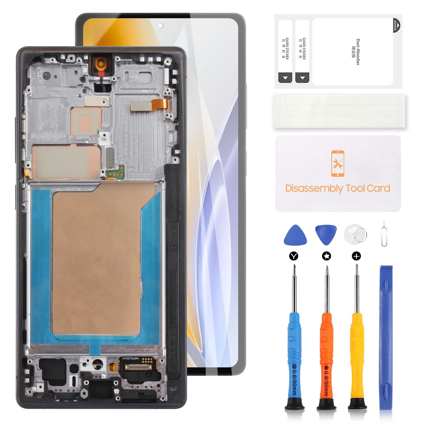 Photo 1 of OLED for Samsung Galaxy S25 Ultra 5G Screen Replacement for Samsung Galaxy S25 Ultra LCD Display SM-S938U S938B S938A S938W LCD Digitizer Screen Touch Assembly(Black Frame,with Fingerprint)