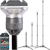 Devos Outdoor LightRanger 1200 - High-Performance LED Tripod Lantern with Adjustable Height, 9 Feet Tall with 1200 Lumens Brightness, and Long Battery Life.