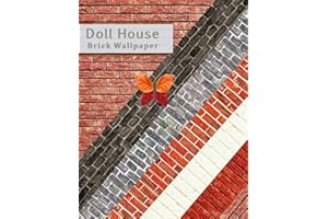 DOLLHOUSE WALLPAPER: BRICK WALL PAPER BOOK for TINY MODEL HOUSES, SCRAPBOOKING, COLLAGE or CRAFT PROJECTS | 9 x 4 PREMIUM HD 