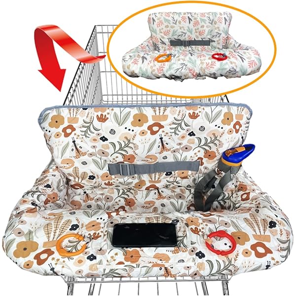 RHYDEER Shopping Cart Cover For Baby Seat With Dots, Minky