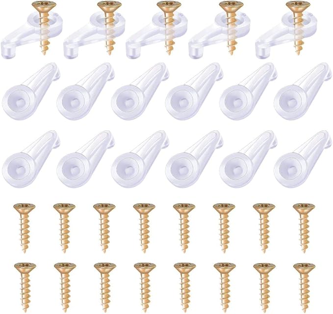 100 Packs Glass Door Retainer Clips Kit, Plastic Glass Panel Clips