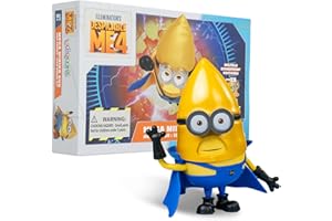 YOLOPARK Minions Despicable Me 4 Toys,5.1 Inch Mega Gus Action Figures,6 Interchangeable Expressions and Rotatable Head Minion Model Kits，Gifts for Kids Ages 8 Years & Older