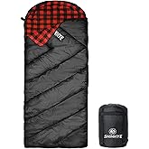 ShinHye 0 Degree Sleeping Bag for Adults - Cotton Flannel 4 Season Cold Weather Winter, XXL Big and Tall Camping Sleeping Bag with Compression Sack