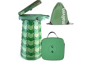 maliven Foldable Camping Stool with Cushion, Portable Folding Stool with Nylon Bag, Collapsible Stool for Adults Portable, Max Load 550 LB