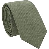 Kebocis Mens Solid Color Necktie Cotton Neck Tie for Men