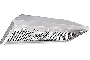 SINDA 48 inch Built-in/Insert Range Hood 1150 CFM, Stainless Steel Under Cabinet Range Hood Kitchen Vent Hood with Liner and SINDA Internal Motor, 4-Speed Fan, Adjustable Lights, Baffle Filter