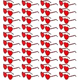 YWL 40 Pairs Heart Shaped Sunglasses Bulk, Colorful Rimless Fun Heart Sunglasses for Women Party Favors