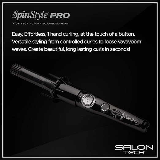 salon tech spinstyle pro automatic hair curling iron