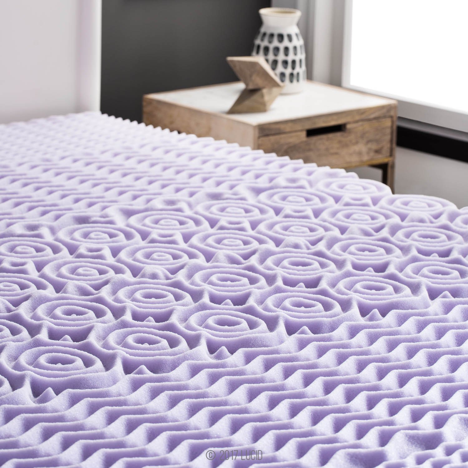 Купить LUCID 2inch 5Zone Lavender Memory Foam Mattress Topper в