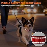 Taglory Reflective Nylon Dog Collar Safety Buckle XS Red view 5