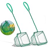 Aquarium Fish Nets, DSSPORT 4 Inch Small Mesh Fish Catch Nets with Plastic Handle Green