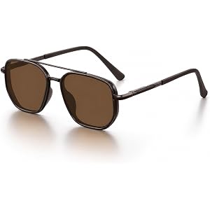 Eiuizah Tangle Free Polarized Square Aviator Sunglasses for Women UV400 | Polarized Aviator Sunglasses Womens with UV Protect