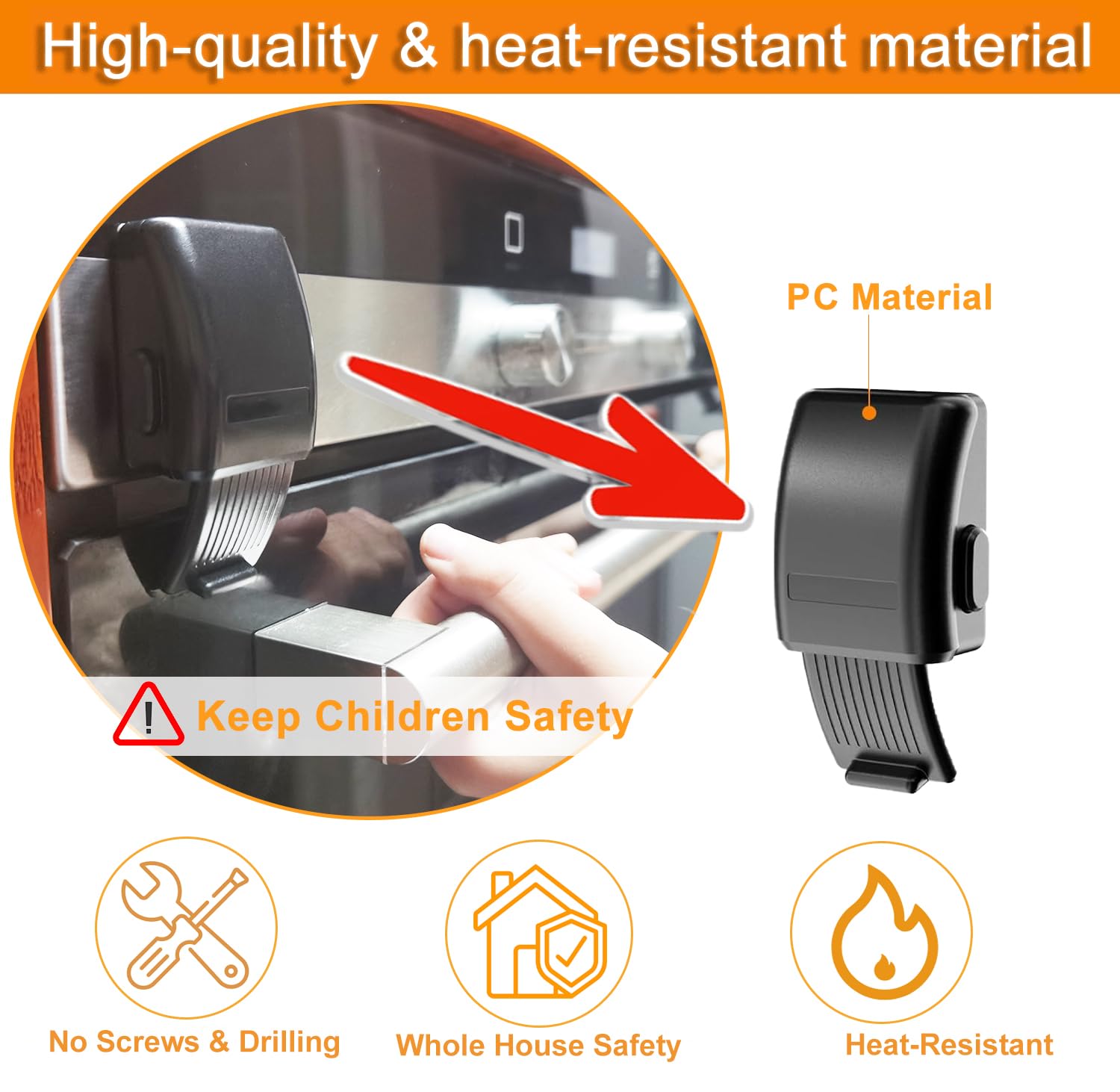 PILISPARK 2 PCS Oven Lock Child Safety, Baby Proofing Oven Lock Child Safety for Toddlers, Easy to Install Oven Safety Locks & Dishwasher Door Lock for Baby Safety