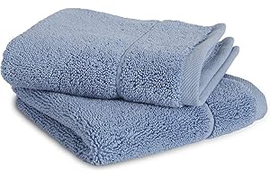 Brooklinen Super-Plush Turkish Cotton Washcloths - Set of 2, Ocean Blue, 100% Cotton | Best Luxury Spa Towels