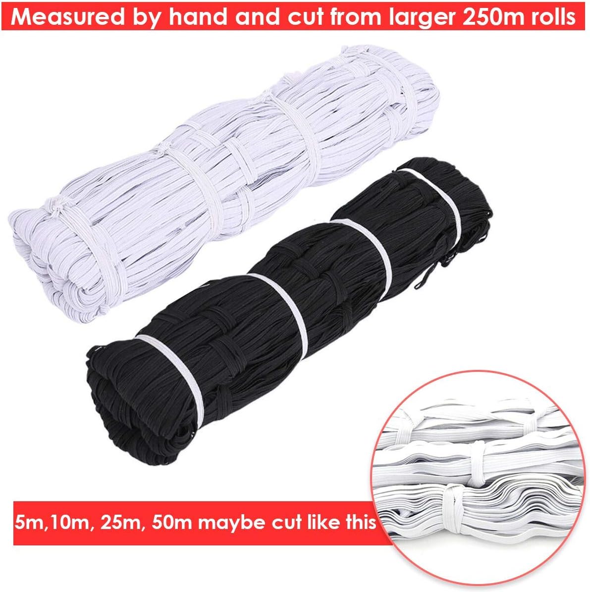 Elastic Band by Trimming Shop, White, 10 Metres - Image 3
