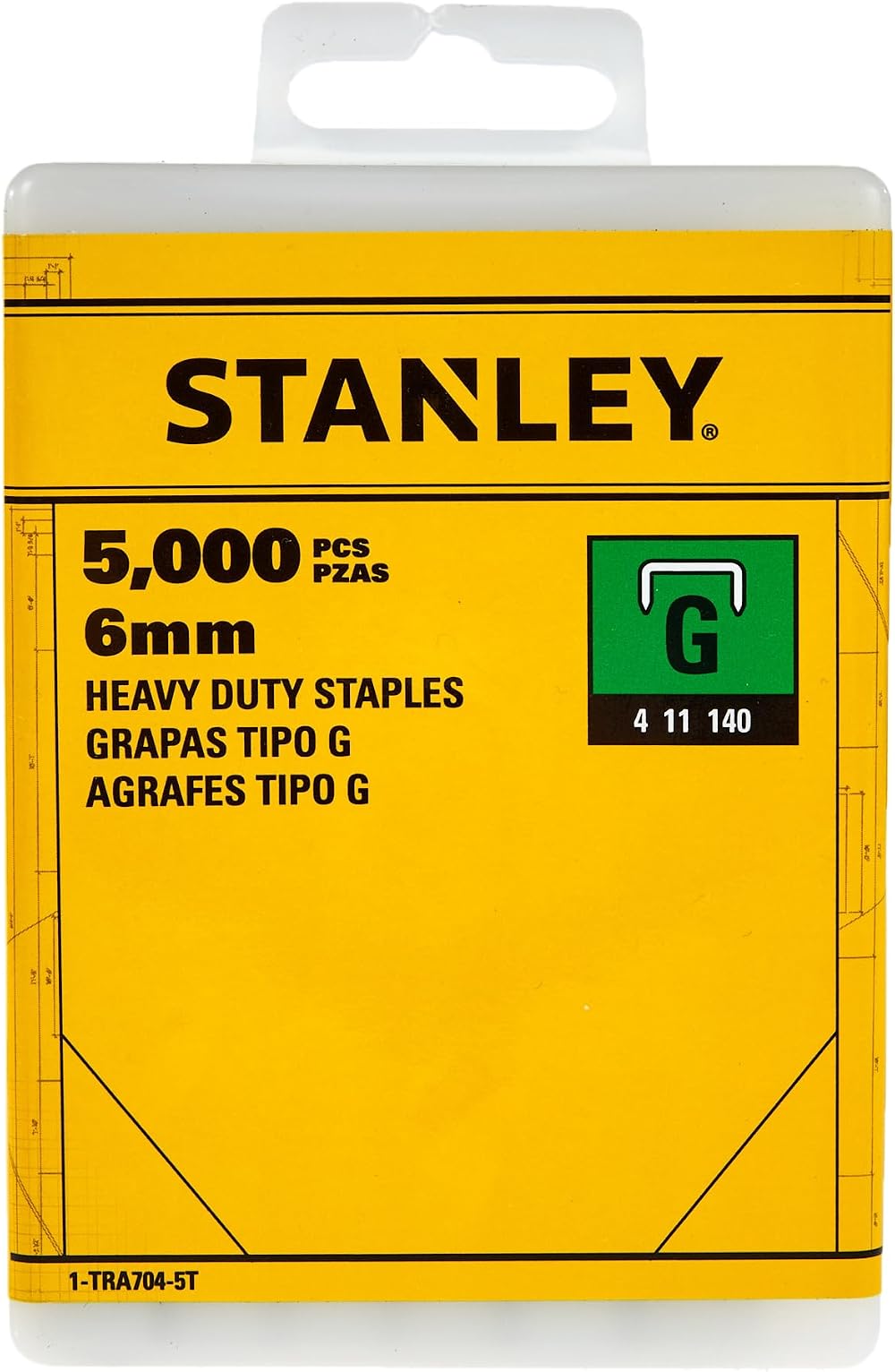 Stanley 1-TRA704-5T 6mm G-Type Heavy Duty Staples 5000 Pieces