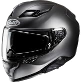 HJC F71 Adult Street Motorcycle Helmet - Semi-Flat Black Titanium/X-Large