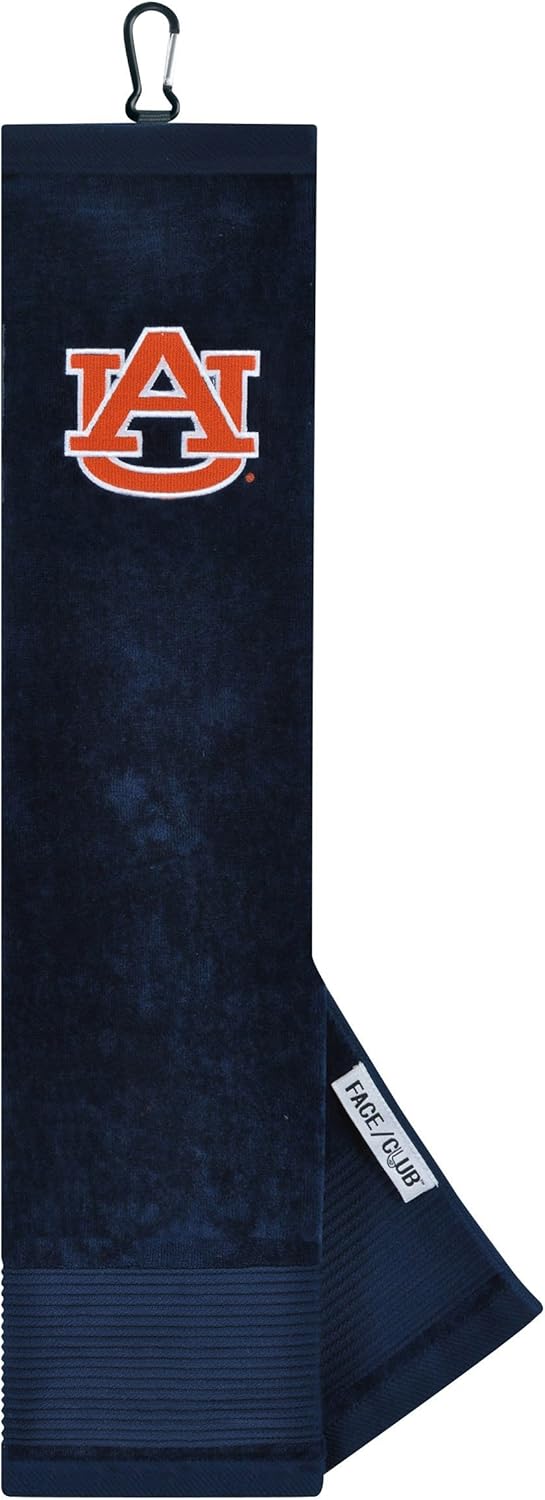 Auburn Tigers Face/Club Embroidered Towel : Sports Fan Golf Towels : Sports & Outdoors