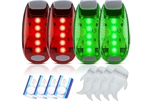 4pcs Navigation lights for boats kayak, LED Safety Light, 3 Types Flashing Mode, Easy Clip-On Kit for Boat Bow, Stern, Mast, 